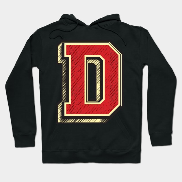 Divine Vintage style Alphabet Letter D ✪ Perfect gift for babies and kids Hoodie by Naumovski